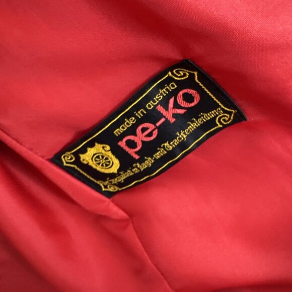 Pe-Ko Austria Woman 40 Red Marching Band Themed Coat Wool Salzburger Loden - Picture 6 of 10